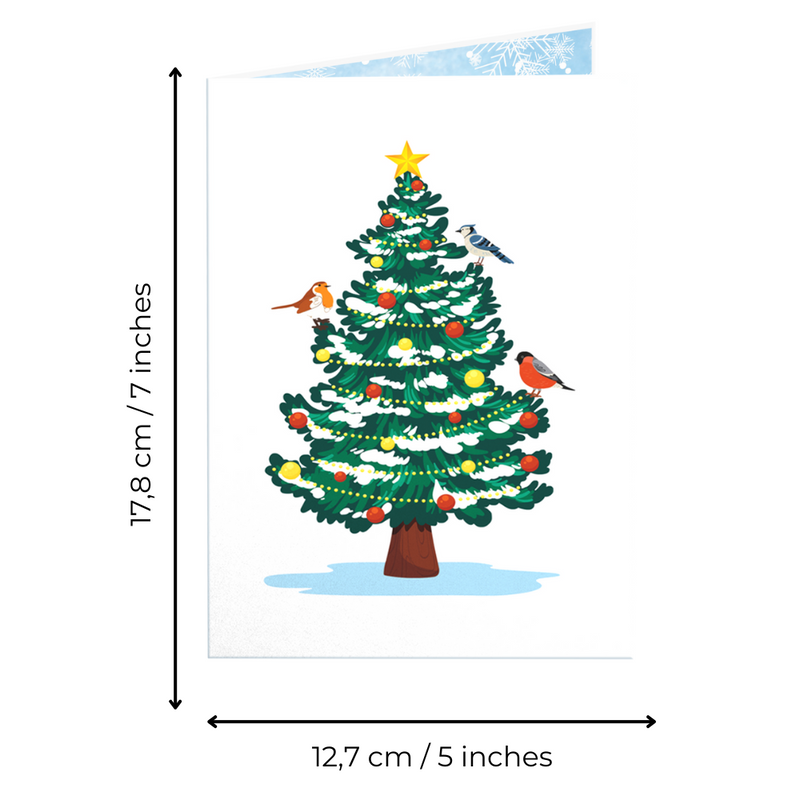 Christmas tree and winter animals