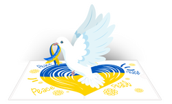 Pop-Up-Grußkarte „Frieden für die Ukraine“ (erhältlich ab 15. April 2022)
